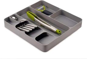 img 1 attached to 🔪 Streamline Your Kitchen with Joseph Joseph DrawerStore: Ultimate Tray Organizer for Cutlery, Utensils, and Gadgets in Stylish Gray - One-size Solution!