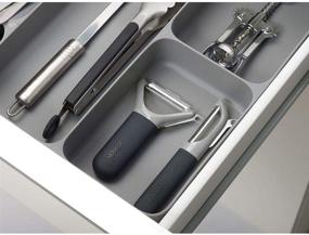 img 2 attached to 🔪 Streamline Your Kitchen with Joseph Joseph DrawerStore: Ultimate Tray Organizer for Cutlery, Utensils, and Gadgets in Stylish Gray - One-size Solution!