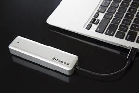 img 1 attached to Transcend 480GB JetDrive 825 Thunderbolt AHCI PCIe Portable SSD Solid State Drive - TS480GJDM825 (Black)