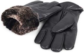 img 3 attached to 🧤 Zavelio Shearling Sheepskin Leather Men's Accessories, Gloves, and Mittens