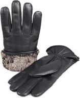 🧤 zavelio shearling sheepskin leather men's accessories, gloves, and mittens logo
