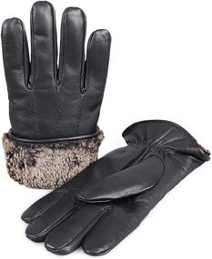 img 4 attached to 🧤 Zavelio Shearling Sheepskin Leather Men's Accessories, Gloves, and Mittens