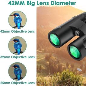 img 2 attached to 🔭 TDT 12x42 Lightweight Compact Binoculars for Adults - Ideal for Bird Watching and Hunting, Exceptionally Clear and Sharp Optics, Wide Field of View, Effortless Adjustments and Focusing