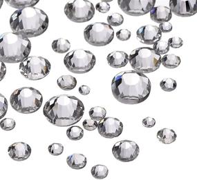 img 4 attached to 💎 2000-Piece 5 Sizes Clear Flat Back Crystal Rhinestones Round Gems 1.5-5 mm - Outus