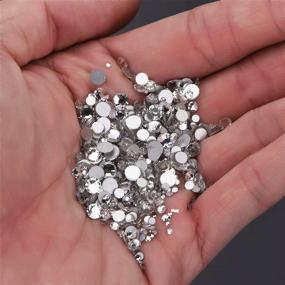 img 2 attached to 💎 2000-Piece 5 Sizes Clear Flat Back Crystal Rhinestones Round Gems 1.5-5 mm - Outus