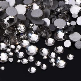 img 1 attached to 💎 2000-Piece 5 Sizes Clear Flat Back Crystal Rhinestones Round Gems 1.5-5 mm - Outus