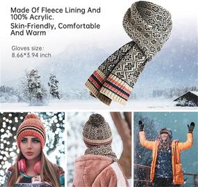 img 2 attached to 🧤 Thickened Men's Winter Beanie Touchscreen Gloves, must-have Accessories in Scarves