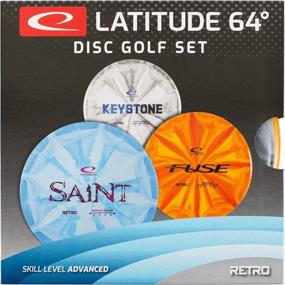 img 4 attached to 🥏 Latitude 64 Advanced 3-Disc Retro Burst Starter Set: Retro Keystone, Fuse, and Saint - Max Distance Frisbee Golf Driver - Varying Stamp & Color