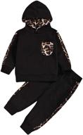 adorable leopard print hoodie set for toddler boys and girls - perfect for fall/winter! logo