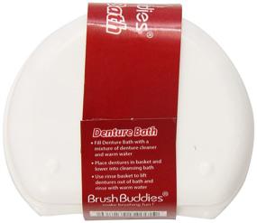 img 1 attached to Удобная ванночка для съемных зубных протезов: ванночка для съемных зубных протезов Brush Buddies для легкой очистки (цвета могут варьироваться)