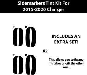 img 3 attached to 🚘 Bogar Tech Designs Dodge Charger Sidemarkers Tint Kit - Fits 2015-2021 Models, Dark Smoke Styling