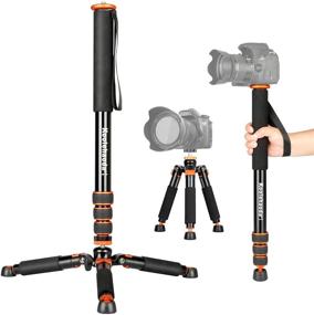 img 4 attached to 📷 Koolehaoda Extendable Aluminum Monopod with Metal Tripod Base - Adjustable Height, Max 169cm - Leg Diameter Φ31mm - Supports up to 6kg (13lbs)