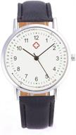 nurse watch ideal for doctors, medical students, women or men. unisex design with second hand - featuring a comfortable soft leather band logo