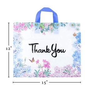 img 2 attached to 🌸 Floral Thank Plastic Handle Shopping Retail Store Fixtures & Equipment: Enhance Your Store's Aesthetic and Customer Experience with Floral-themed Appreciation