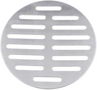 🚽 vonty round floor drain cover - 6 inch, 14 holes - stainless steel, silver tone logo