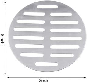 img 2 attached to 🚽 Vonty Round Floor Drain Cover - 6 Inch, 14 Holes - Stainless Steel, Silver Tone