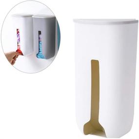 img 2 attached to 🛍️ UPKOCH Wall Mounted Grocery Bag Storage Holder - White Trash Bags Dispenser for Kitchen and Home