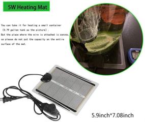 img 4 attached to 🔥 YOUMU Reptile Heating Pad: Temperature Adjustable Heat Mat for Turtle, Snake, Frog, Lizard, and Small Animals - 5W/15W/25W/35W