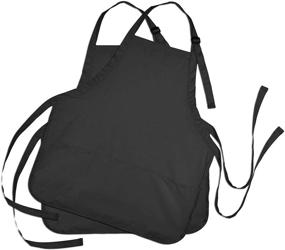 img 4 attached to Spun Poly Cotton Kitchen Aprons (3 Pockets) in Black 2 Pack - Ideal for Commercial Restaurants, Homes, and More