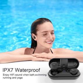 img 2 attached to 🎧 ZTVA TWS Bluetooth Earbuds - True Wireless 5.0 Earphones with IPX7 Waterproof, 3D Stereo Sound, Deep Bass, Portable Charging Case, Built-in Mic, Easy Pairing, and Voice Control
