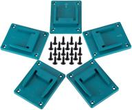 🔵 lot of 5 cyan-blue tool holder docks for makita 18v li-ion drill tools - hanger pack logo