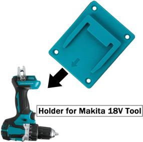 img 2 attached to 🔵 Lot of 5 Cyan-Blue Tool Holder Docks for Makita 18V Li-ion Drill Tools - Hanger Pack