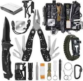 img 4 attached to 🎁 17-in-1 Survival Gear and Equipment Kit - Perfect Birthday Gift Ideas for Dad, Boyfriend, and Teens. Includes Fishing, Hunting, and Emergency Tools. Cool Camping Gadget - Great Stocking Stuffer!