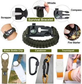 img 1 attached to 🎁 17-in-1 Survival Gear and Equipment Kit - Perfect Birthday Gift Ideas for Dad, Boyfriend, and Teens. Includes Fishing, Hunting, and Emergency Tools. Cool Camping Gadget - Great Stocking Stuffer!