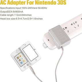 img 1 attached to 🔌 3DS Charger: AC Adapter for Nintendo New 3DS XL, 2DS XL, DSi XL - Wall Plug Power Adapter (100-240V)