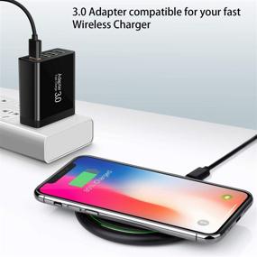 img 1 attached to High-Speed 3.0 Wall Charger 3-Pack with 4 USB Ports - Fast Charging Block for Samsung Galaxy, iPhone, Pad, Tablets, and More - Black