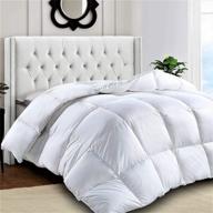 🛏️ ldc white twin comforter – fluffy microfiber duvet insert: breathable & washable single bed quilted box stitched design with corner tabs logo