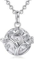 eudora harmony bola necklace - 20mm tree of love pendant with serenity prayer perfume - mexican pregnancy ball - 30 inch chain logo