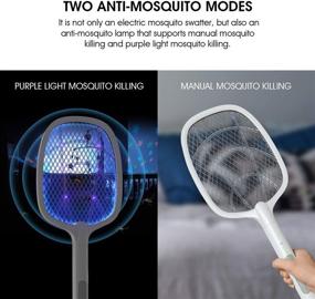 img 2 attached to 🦟 iMirror Bug Zapper - 2-in-1 Rechargeable Electric Fly Swatter & Mosquito Swatter for Indoor and Outdoor Use