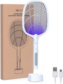 img 4 attached to 🦟 iMirror Bug Zapper - 2-in-1 Rechargeable Electric Fly Swatter & Mosquito Swatter for Indoor and Outdoor Use