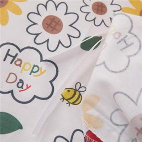 img 1 attached to 🌻 STACYPIK 3 Pcs Yellow Flower Bedding Duvet Cover Set - Twin Size, 100% Cotton Sunflowers Flower Leaves Pattern - Reversible & Printed - Includes 1 Duvet Cover and 2 Pillowcases