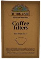 ☕️ if you care unbleached coffee filters - #4 cone, 100 count (pack of 2) – eco-friendly filters for a pure coffee experience logo