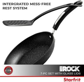 img 3 attached to Starfrit The Rock 7-Piece Set: Heat-Resistant Bakelite Handles for Superior Cooking