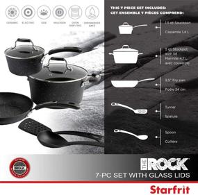 img 4 attached to Starfrit The Rock 7-Piece Set: Heat-Resistant Bakelite Handles for Superior Cooking
