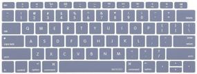 img 4 attached to 👩 MOSISO MacBook Air 13 inch 2019 2018 Keyboard Cover, A1932 Retina Display w/ Touch ID, Waterproof Dust-Proof Silicone Skin, Lavender Gray