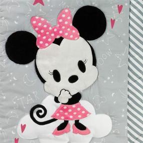 img 2 attached to 🐭 Lambs & Ivy Disney Baby Minnie Mouse 4 Piece Nursery Crib Bedding Set in Pink
🐭 Ламбс и Айви Дисней Бэби Минни Маус Набор постельного белья для детской кроватки из 4 предметов в розовом цвете.