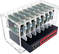c4labs cloudlet case: cluster case for raspberry pi and other single board computers-clear logo