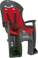 hamax siesta rear childseat with pannier rack mount, grey/red, unisex-youth, one size logo