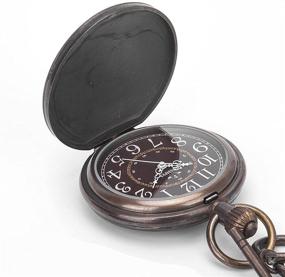 img 3 attached to 🕰️ BOSHIYA Copper Quartz Pocket Bronze: Stylish and Functional Copper Quartz Pocket Watch