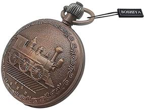 img 4 attached to 🕰️ BOSHIYA Copper Quartz Pocket Bronze: Stylish and Functional Copper Quartz Pocket Watch