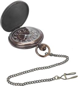 img 1 attached to 🕰️ BOSHIYA Copper Quartz Pocket Bronze: Stylish and Functional Copper Quartz Pocket Watch