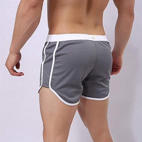 img 2 attached to 🏃 Rexcyril Men's Running Workout Bodybuilding Gym Shorts – Athletic Sports Casual Short Pants