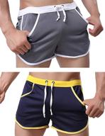 🏃 rexcyril men's running workout bodybuilding gym shorts – athletic sports casual short pants logo