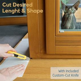 img 2 attached to 🐾 PROTECTO Pet Scratch Protector: Ultimate Door Guard and Furniture Shield for Dogs and Cats - Effective Scratching Deterrent with Custom-Cut Knife, Repellent and Defender – Self-Adhesive Backing Included