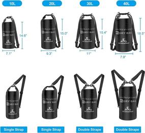 img 3 attached to 🎒 Zealwind Waterproof Dry Bag Backpack - Floating Dry Sack with Phone Case | 10L/20L/30L/40L Waterproof Bag Packs | Roll Top Drybag for Kayaking, Paddleboarding, Rafting, Hiking, Swimming, Boating