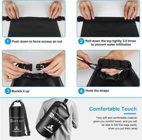 img 1 attached to 🎒 Zealwind Waterproof Dry Bag Backpack - Floating Dry Sack with Phone Case | 10L/20L/30L/40L Waterproof Bag Packs | Roll Top Drybag for Kayaking, Paddleboarding, Rafting, Hiking, Swimming, Boating